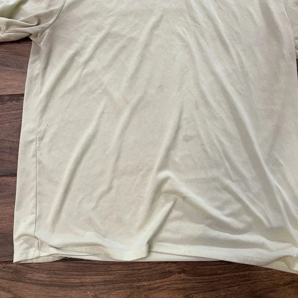 The North Face Circular Design Performance T Shirt Men's L Cream Short Sleeve